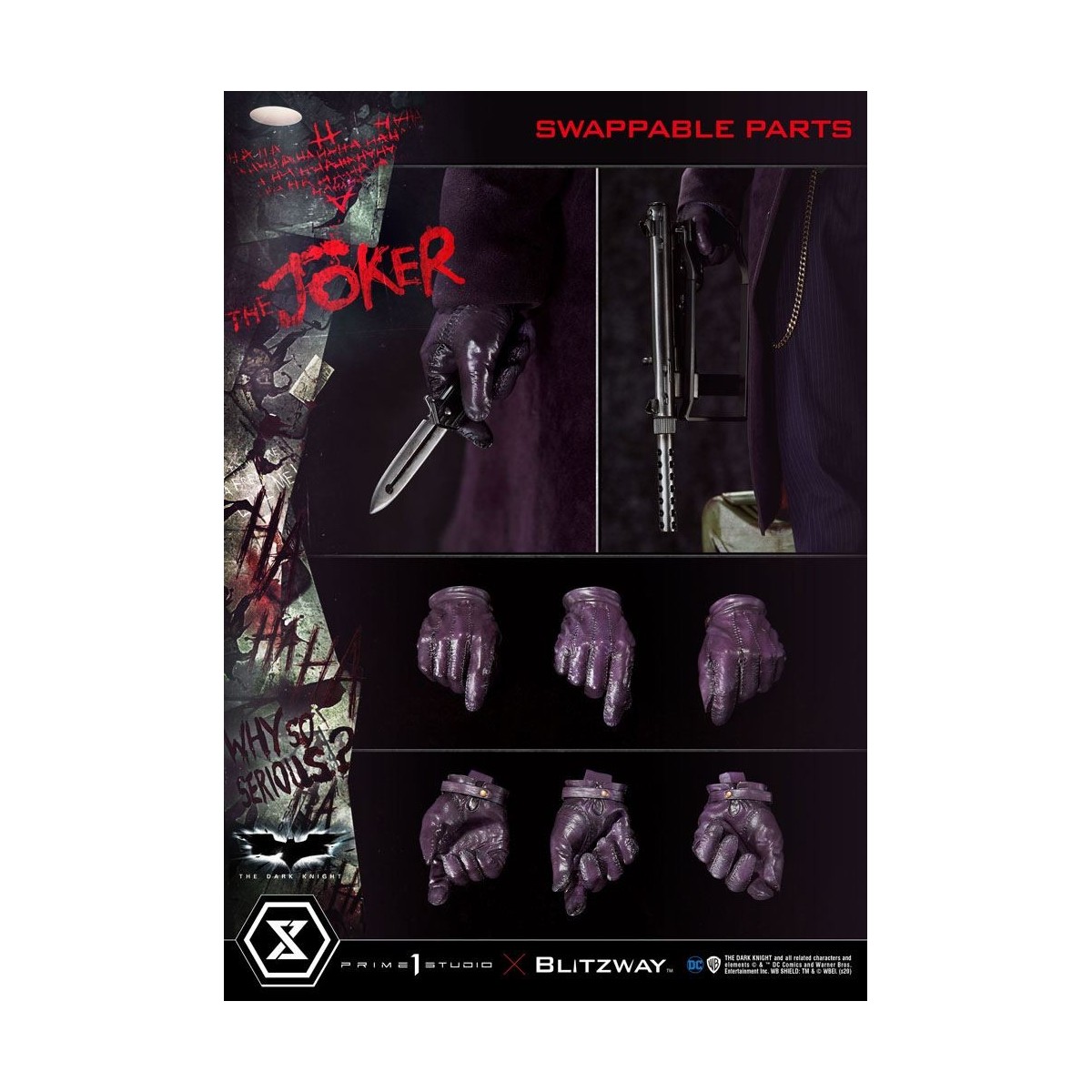 Prime 1 Studio - Il Joker - Il Cavaliere Oscuro - Bonus Ver. 1/3