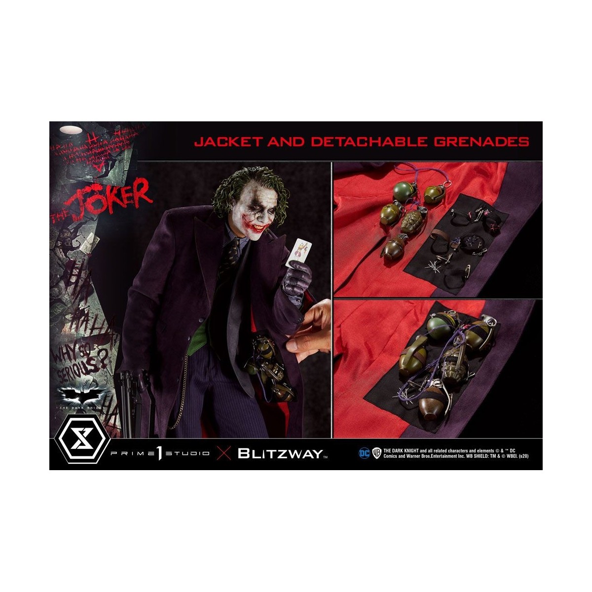 Prime 1 Studio - Il Joker - Il Cavaliere Oscuro - Bonus Ver. 1/3