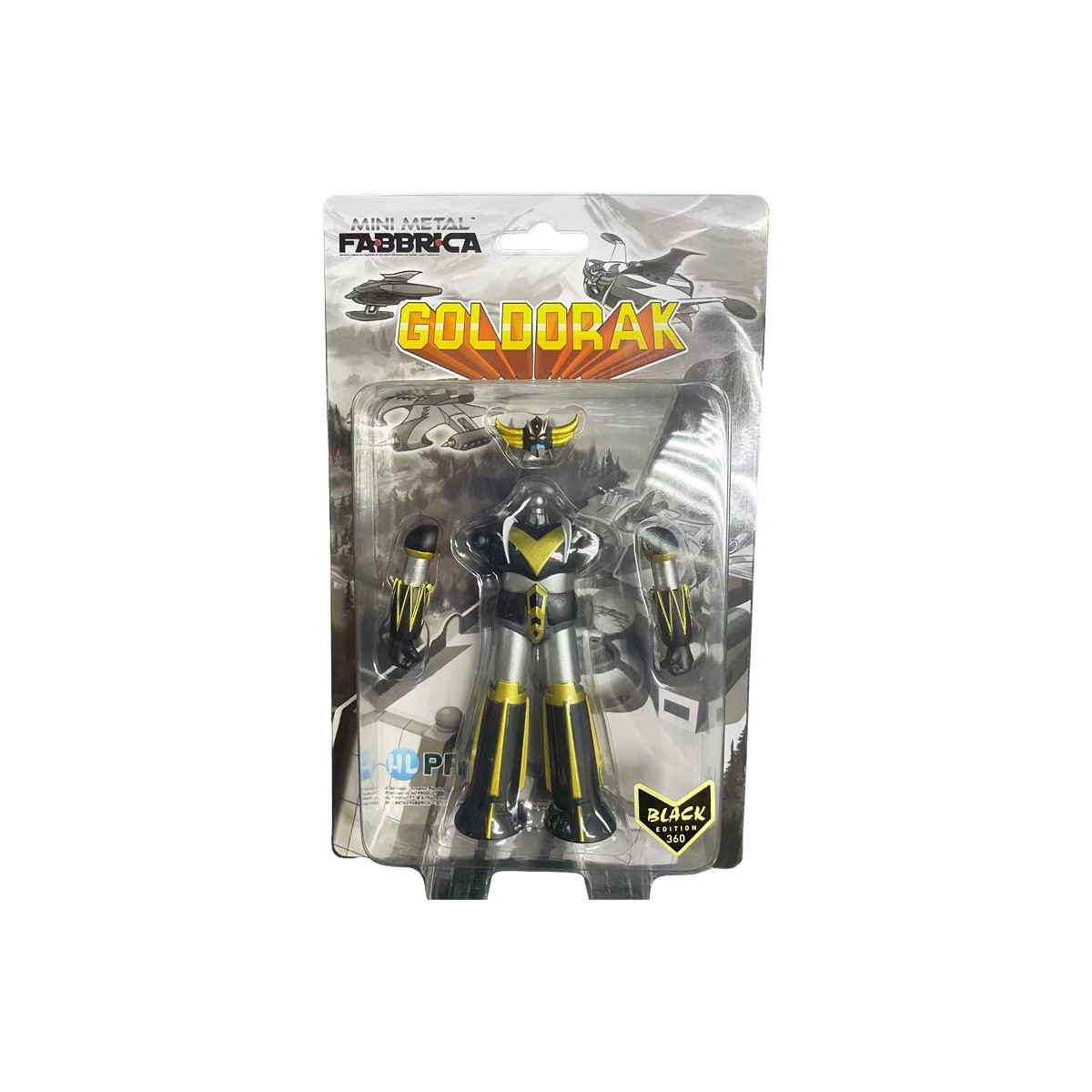 HL Pro - Goldrake (Grendizer) Mini Metal Fabbrica Black & Gold Figurina da collezione esclusiva - Ufo Robot Grendizer