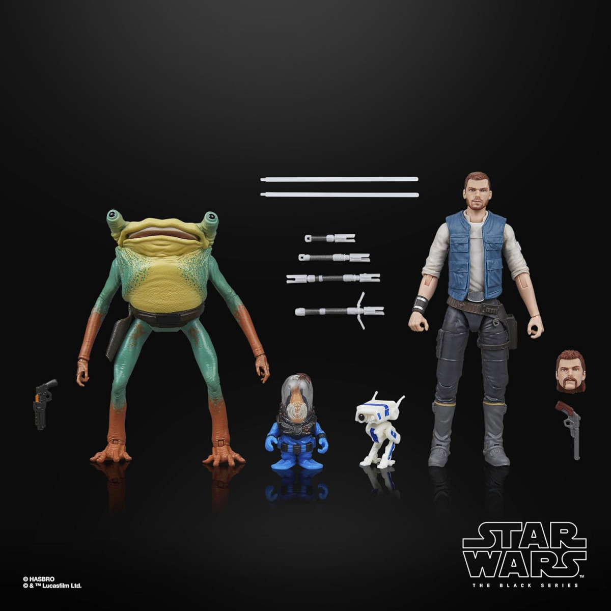 Star Wars Black Series - Confezione Jedi Survivor - Cal Kestis, BD-1, Turgle e Skoova Stev