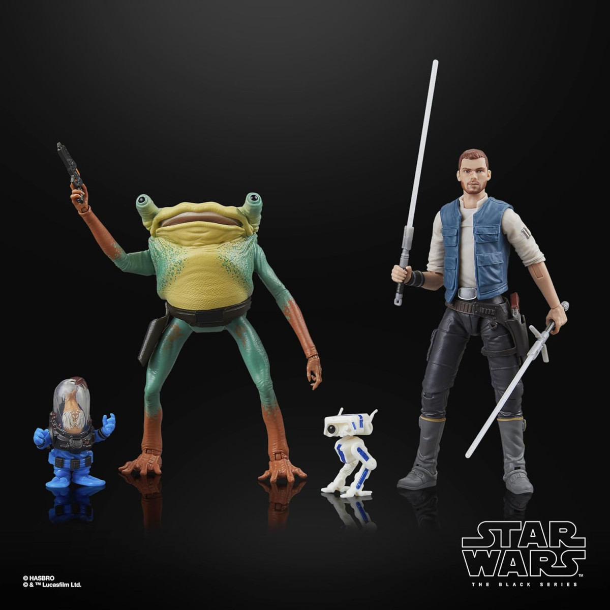 Star Wars Black Series - Confezione Jedi Survivor - Cal Kestis, BD-1, Turgle e Skoova Stev