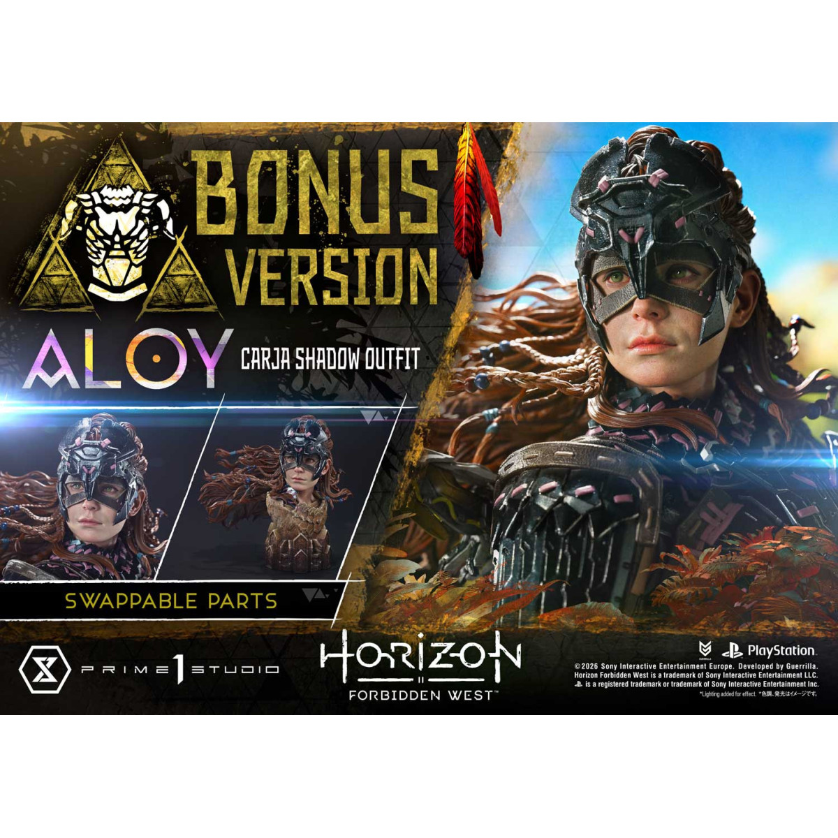 Prime 1 Studio - Aloy Carja Shadow Outfit DX Versione Bonus - Horizon Forbidden West Real Elite Masterline 1/3