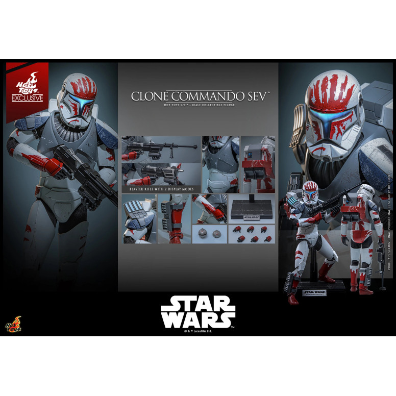 Hot Toys Star Wars - Clone Commando Sev - The Clone Wars 1/6 Esclusiva Hot Toys
