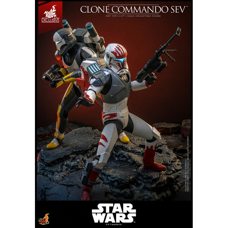 Hot Toys Star Wars - Clone Commando Sev - The Clone Wars 1/6 Esclusiva Hot Toys