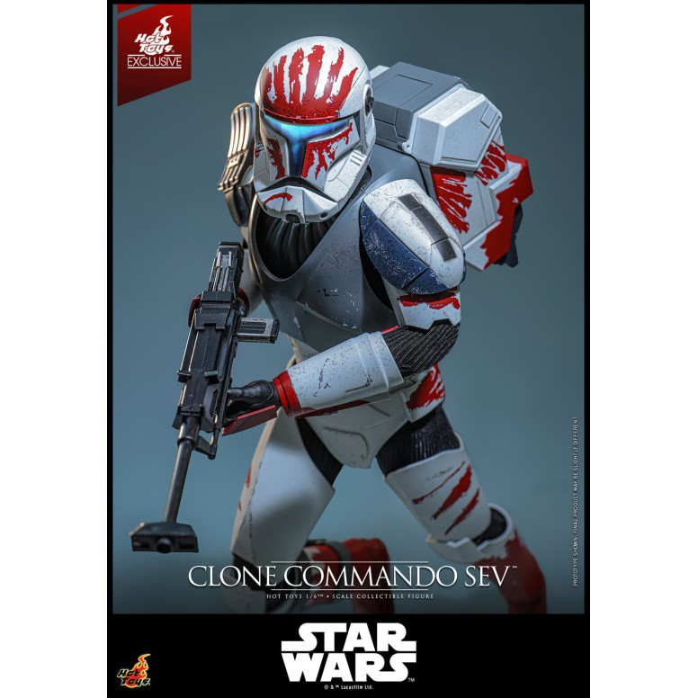 Hot Toys Star Wars - Clone Commando Sev - The Clone Wars 1/6 Esclusiva Hot Toys