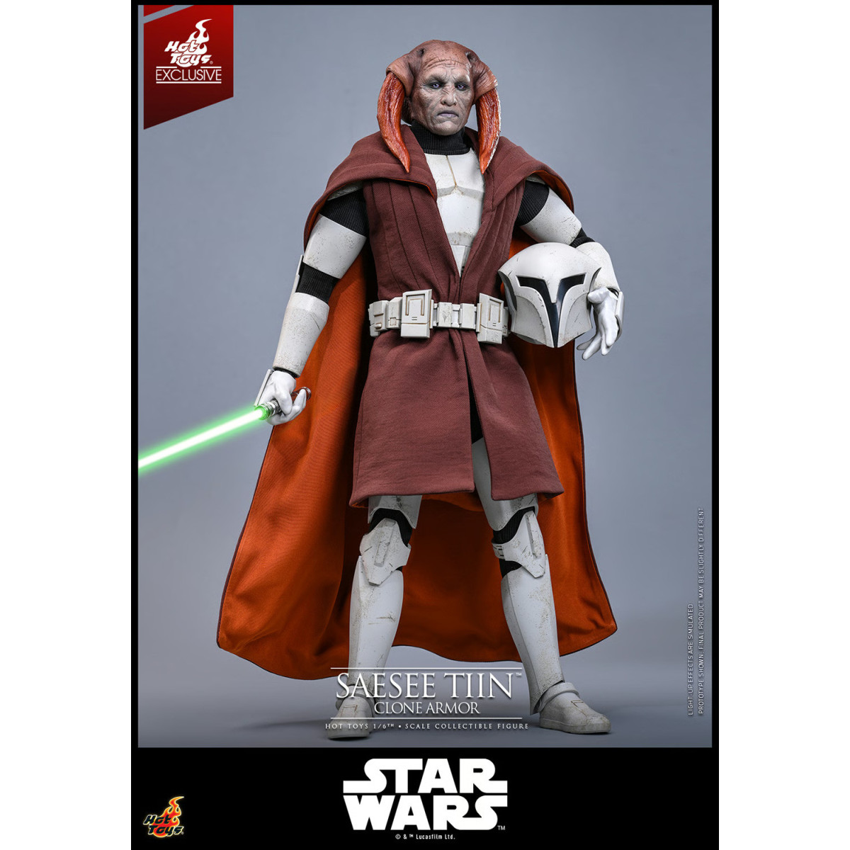 Hot Toys Star Wars - Saesee Tiin (Armatura dei Cloni) TMS 1/6 - Esclusiva Hot Toys The Clone Wars
