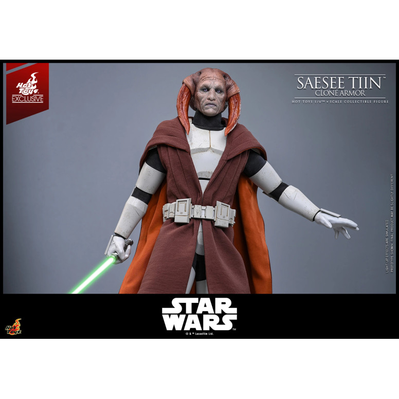 Hot Toys Star Wars - Saesee Tiin (Armatura dei Cloni) TMS 1/6 - Esclusiva Hot Toys The Clone Wars