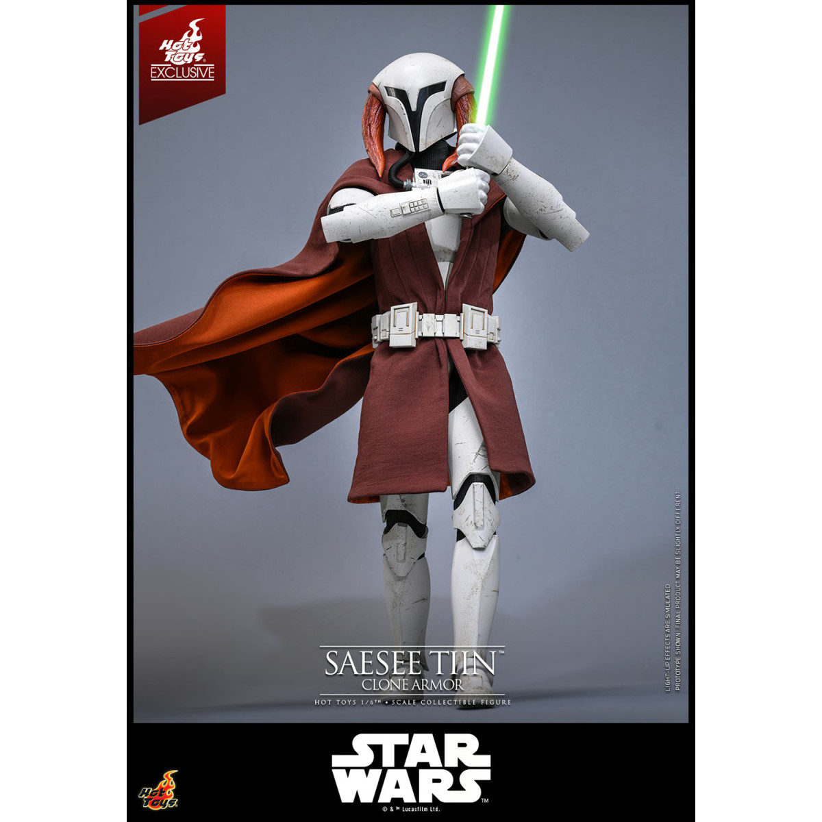 Hot Toys Star Wars - Saesee Tiin (Armatura dei Cloni) TMS 1/6 - Esclusiva Hot Toys The Clone Wars