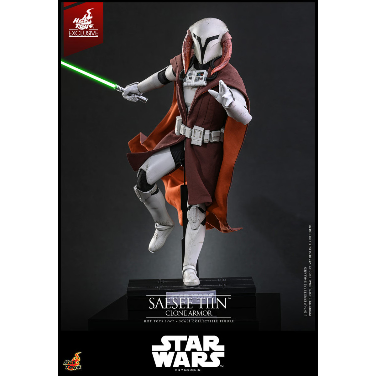 Hot Toys Star Wars - Saesee Tiin (Armatura dei Cloni) TMS 1/6 - Esclusiva Hot Toys The Clone Wars