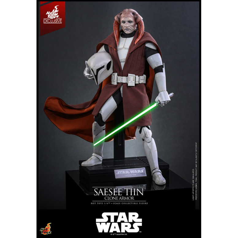 Hot Toys Star Wars - Saesee Tiin (Armatura dei Cloni) TMS 1/6 - Esclusiva Hot Toys The Clone Wars