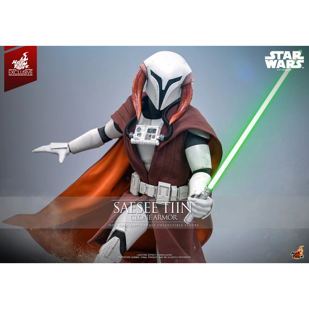 Hot Toys Star Wars - Saesee Tiin (Armatura dei Cloni) TMS 1/6 - Esclusiva Hot Toys The Clone Wars
