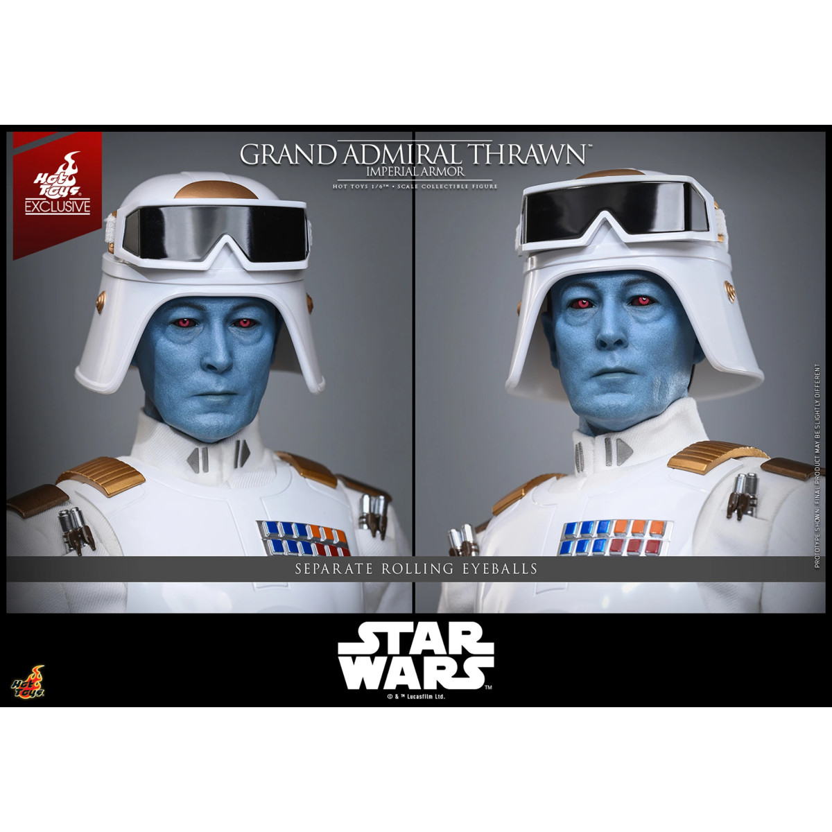 Hot Toys Star Wars - Grand'ammiraglio Thrawn (armatura imperiale) 1/6 - Ribelli - Esclusiva Hot Toys