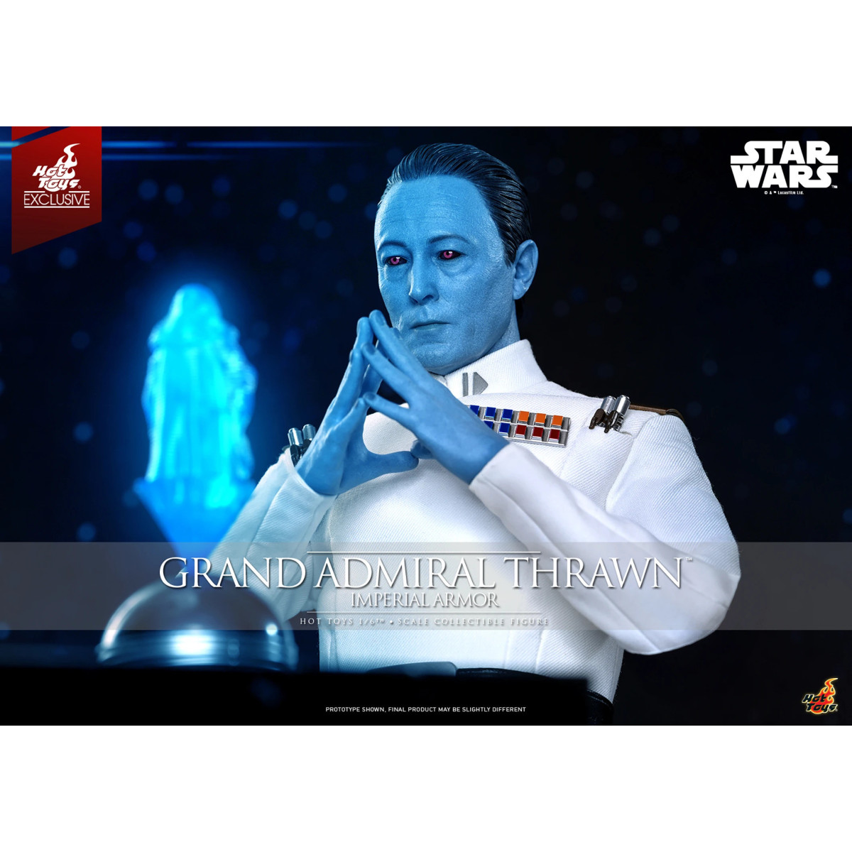 Hot Toys Star Wars - Grand'ammiraglio Thrawn (armatura imperiale) 1/6 - Ribelli - Esclusiva Hot Toys