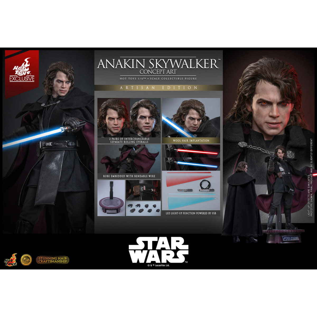 Hot toys Star Wars: Anakin Skywalker (Concept Art Version) (Artisan Edition) MMS 1/6 - Esclusiva Hot Toys