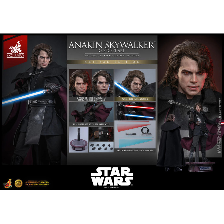 Hot toys Star Wars: Anakin Skywalker (Concept Art Version) (Artisan Edition) MMS 1/6 - Esclusiva Hot Toys