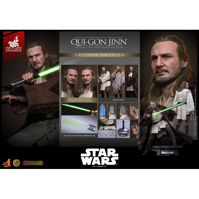 Hot Toys Star Wars La minaccia fantasma - Qui-Gon Jinn (edizione artigianale) 1/6 MMS881