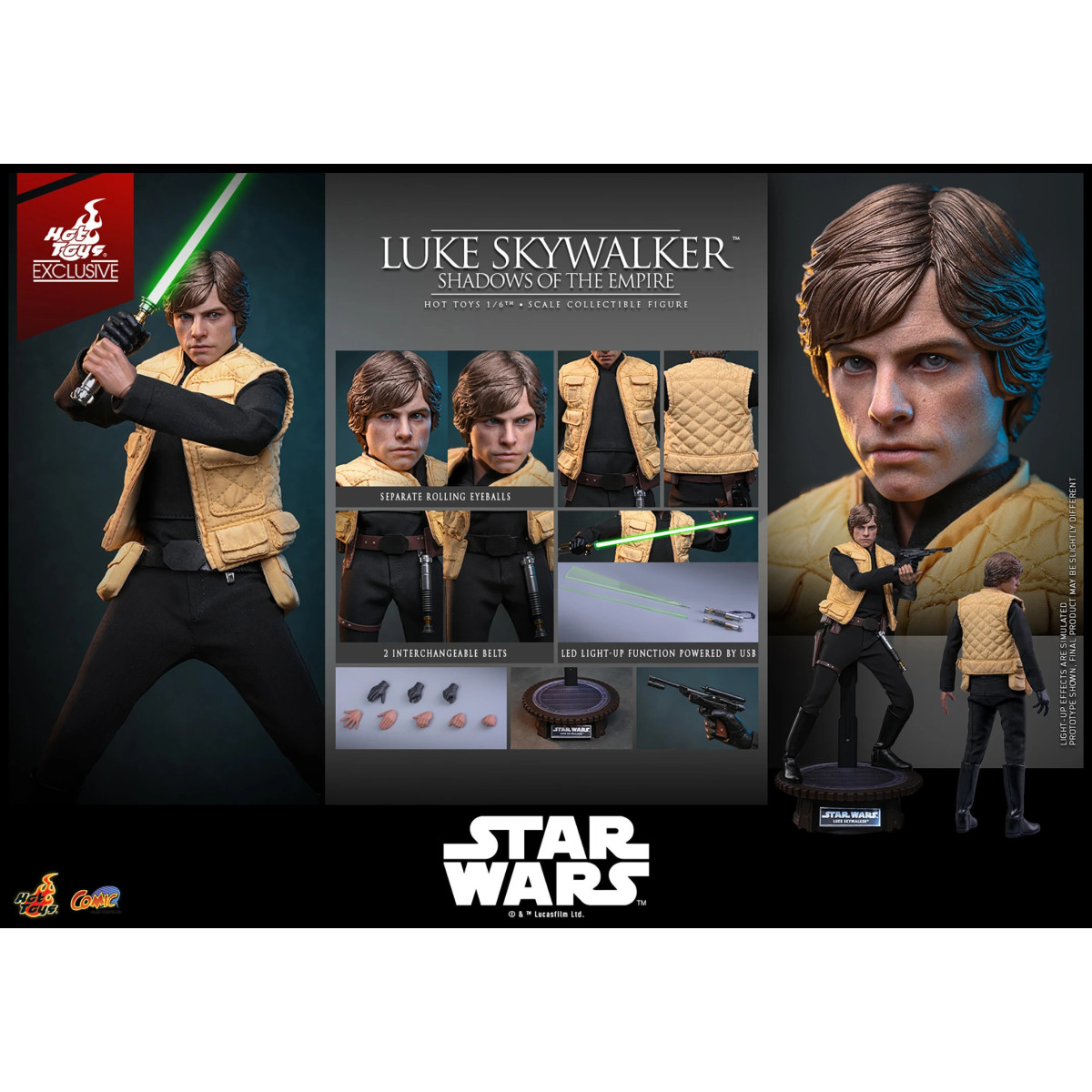 Hot Toys Star Wars - Luke Skywalker (Ombre dell'Impero) 1/6 - Esclusiva Hot Toys