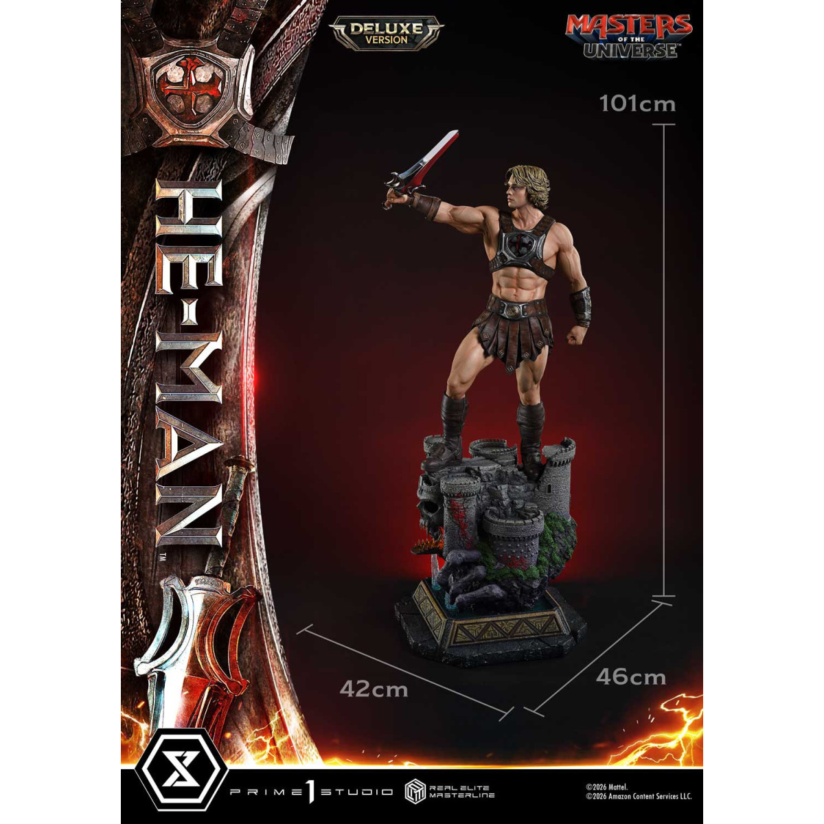 Prime 1 Studio - He-Man Deluxe Versione Bonus - Masters of the Universe (2026) Real Elite Masterline 1/3
