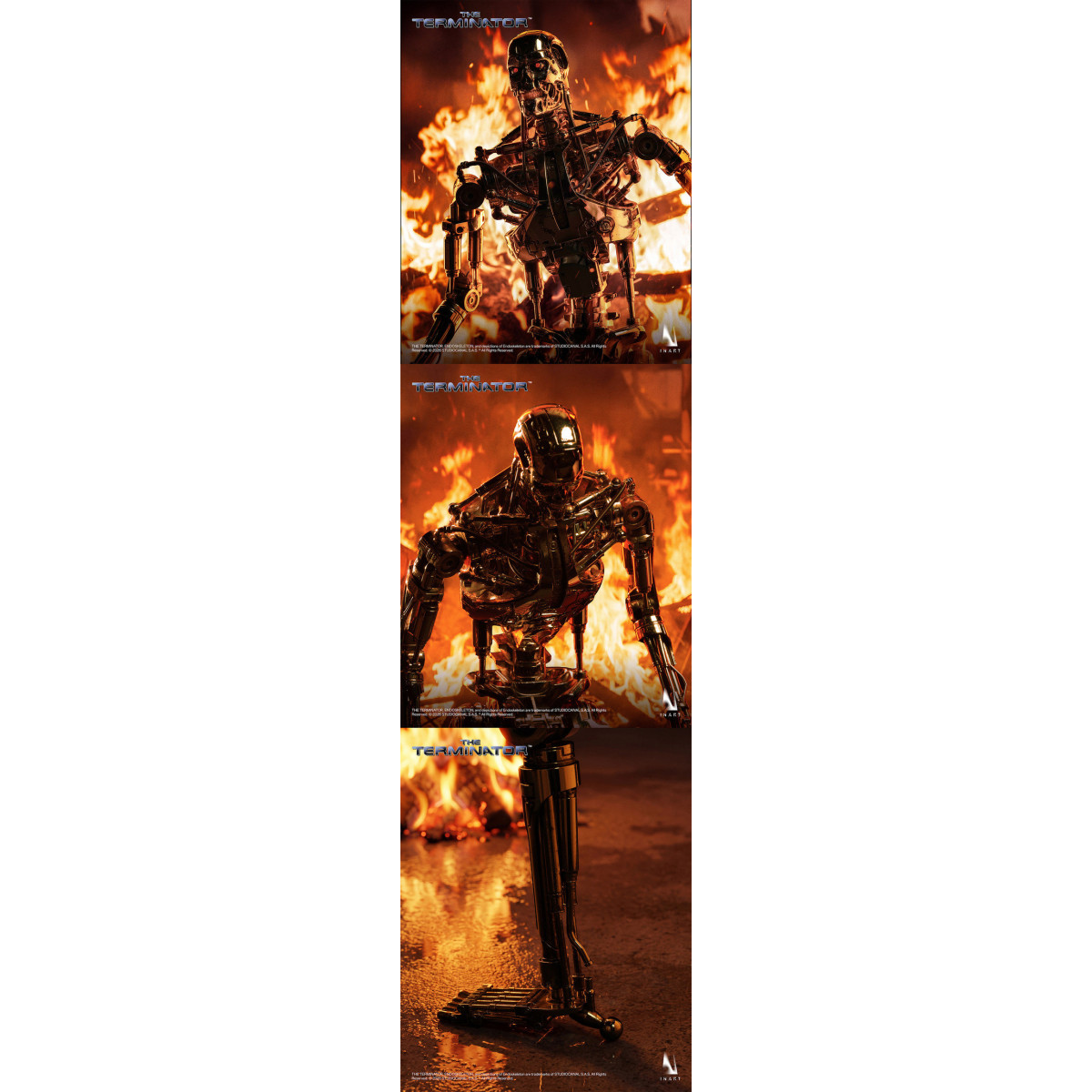 INART - Endoscheletro T-800 - Figurina da collezione in scala 1/6 - The Terminator