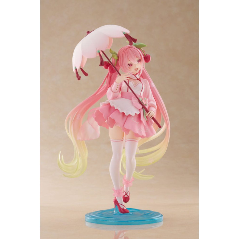Taito AMP Fig - Hatsune Miku - SAKURA MIKU LANTERN VER. Figurina