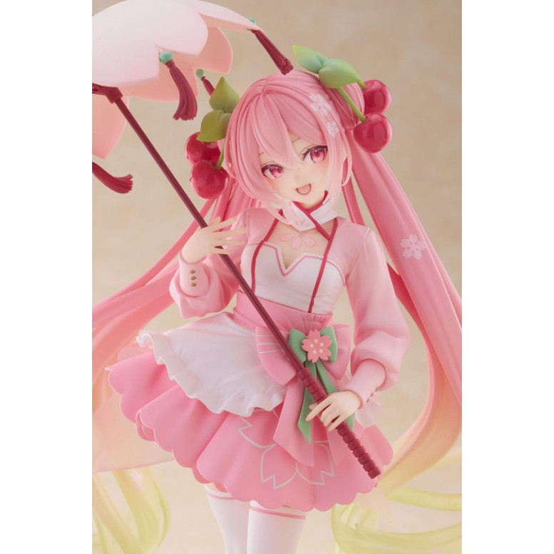 Taito AMP Fig - Hatsune Miku - SAKURA MIKU LANTERN VER. Figurina