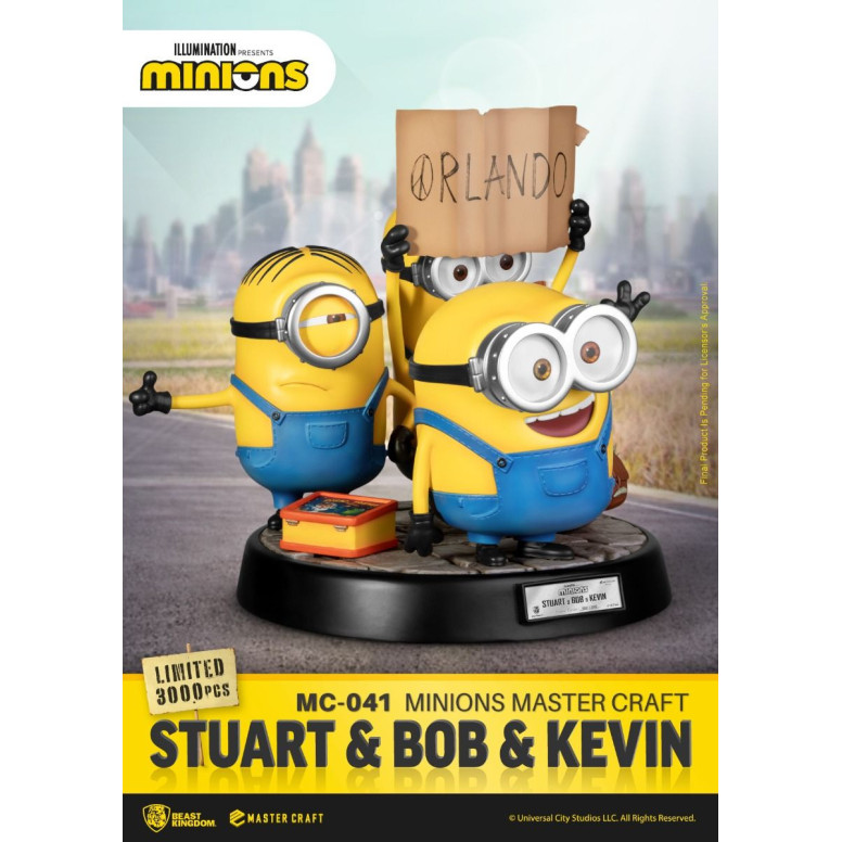 Beast Kingdom Illuminazione - Master Craft Stuart, Bob e Kevin - Minions