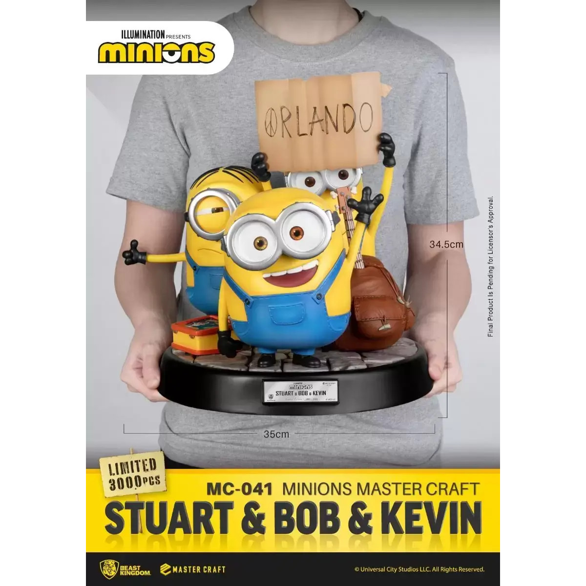 Beast Kingdom Illuminazione - Master Craft Stuart, Bob e Kevin - Minions