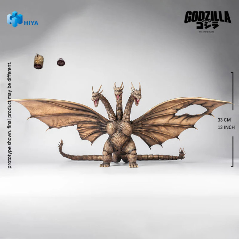 HIYA TOYS - Serie Exquisite Basic 1/12 - Versione "BATTLE DAMAGED" di KING GHIDORAH - " Godzilla " contro King Ghidorah (1991)