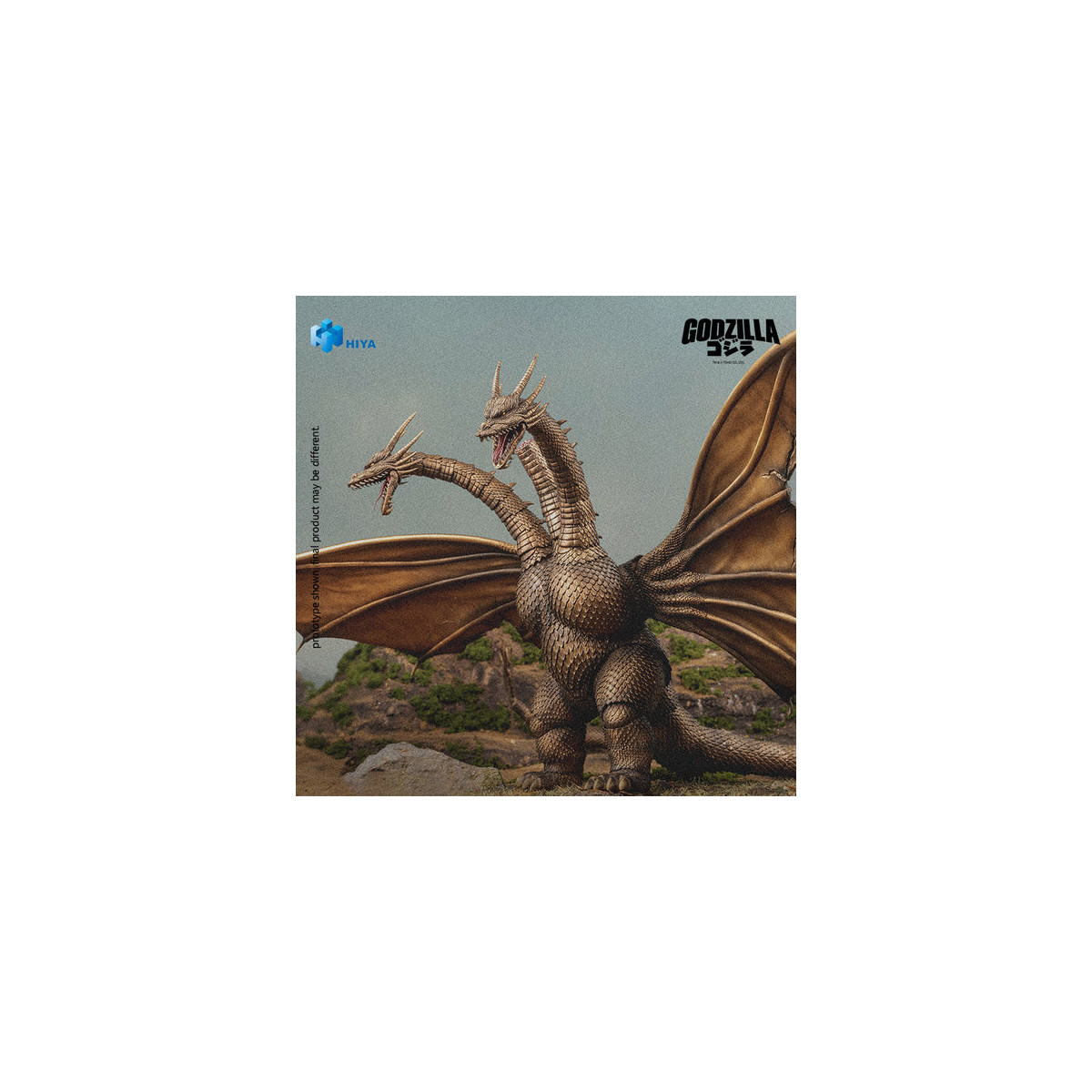 HIYA TOYS - Serie Exquisite Basic 1/12 - Versione "BATTLE DAMAGED" di KING GHIDORAH - " Godzilla " contro King Ghidorah (1991)