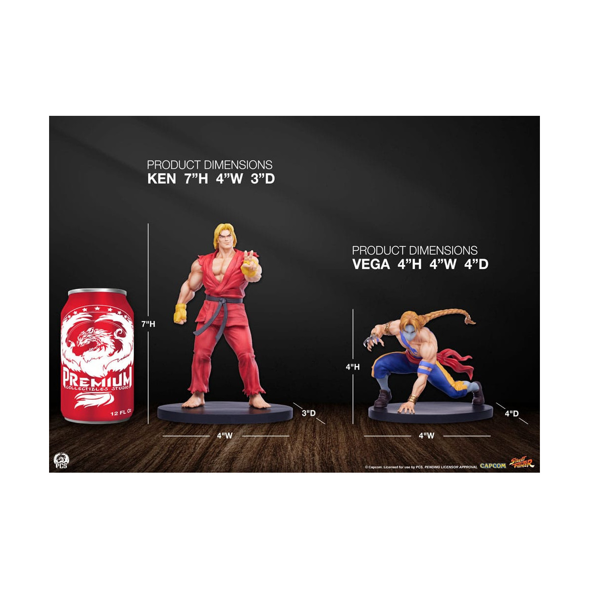 PCS - Street Fighter: Street Jam - Set di statue in scala 1:10 di Ken e Vega