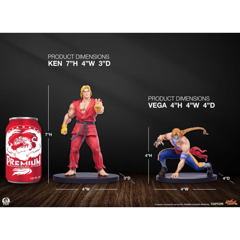 PCS - Street Fighter: Street Jam - Set di statue in scala 1:10 di Ken e Vega