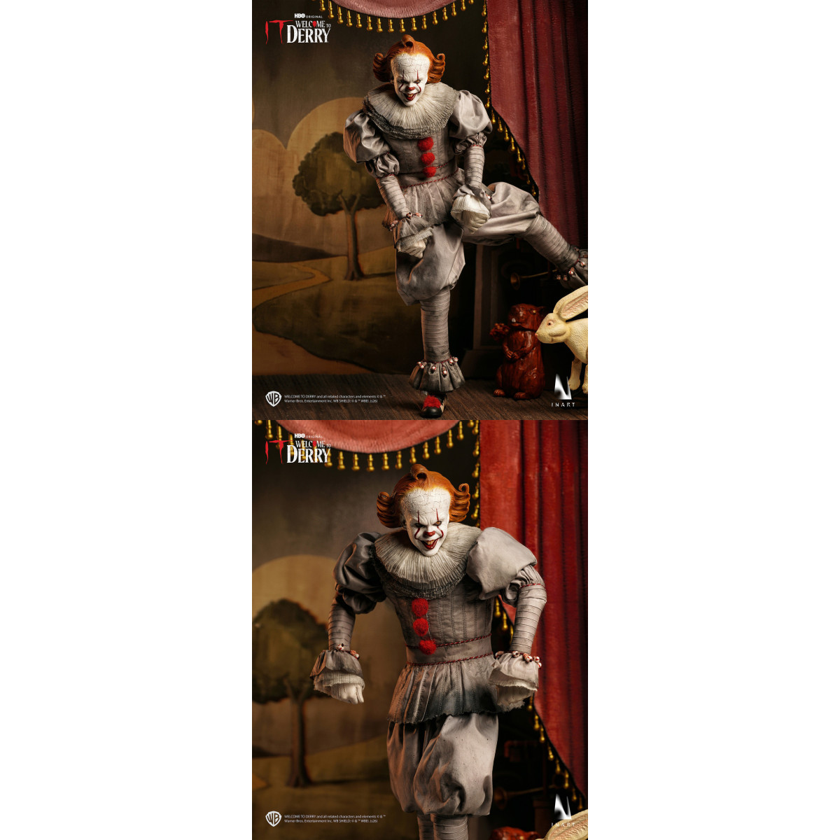 INART - Figurina da collezione Pennywise in scala 1/6 - IT: Benvenuti a Derry - Stagione 1