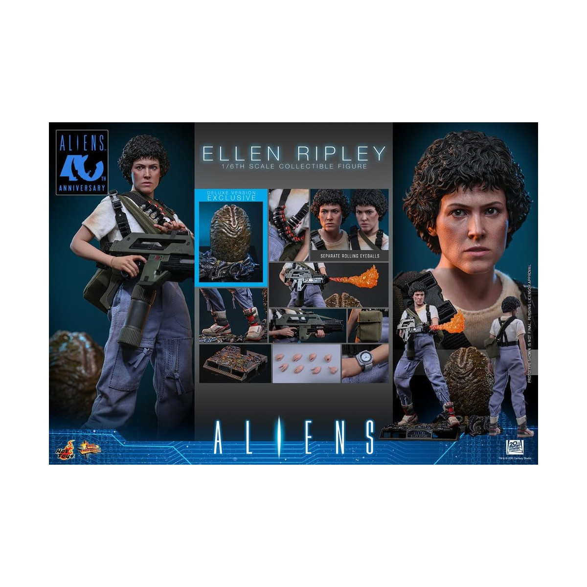 Hot Toys - Aliens - Ellen Ripley Deluxe version MMS , scala 1/6