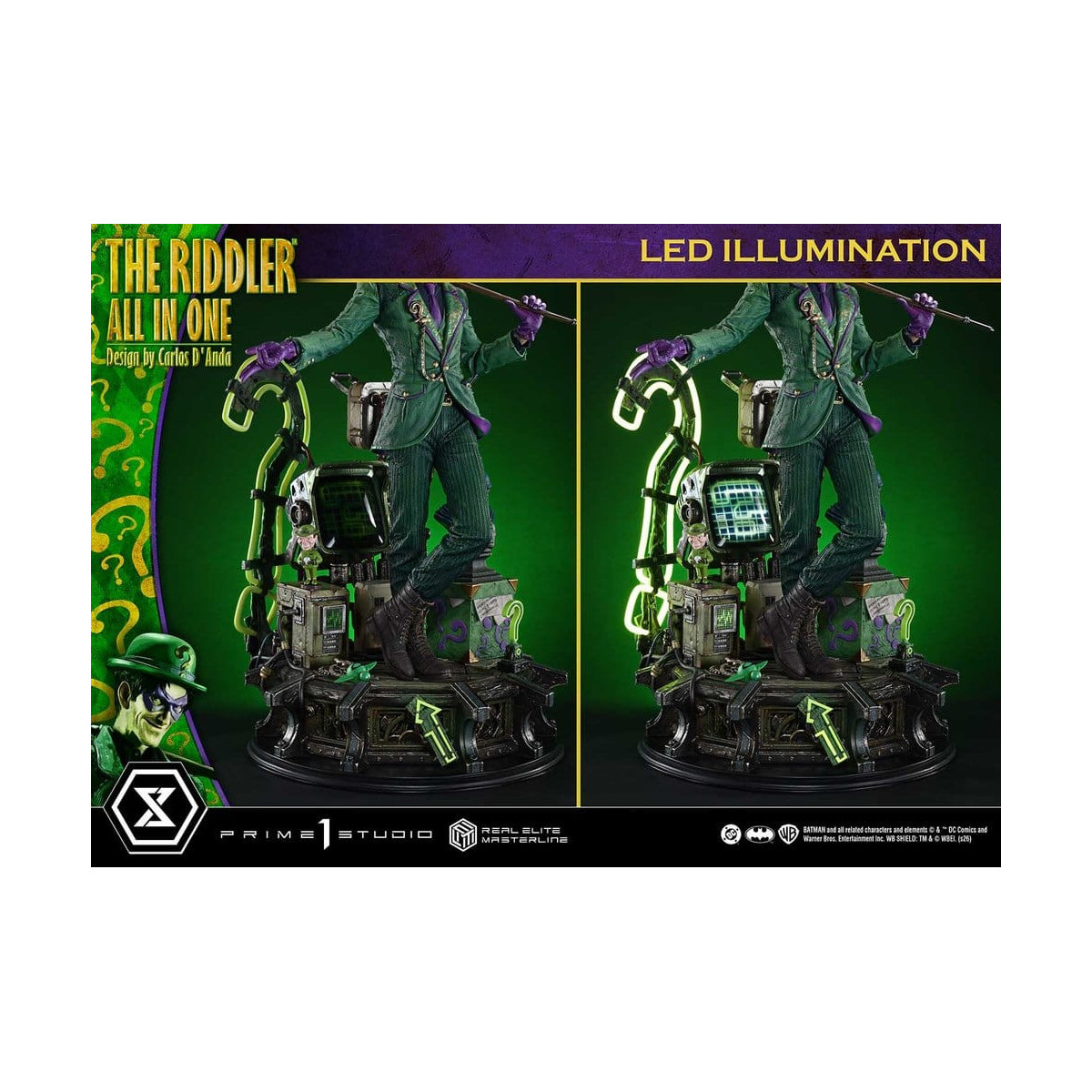 Prime 1 Studio - The Riddler All In One (Design di Carlos D'Anda) - Real Elite Masterline Serie 1/3