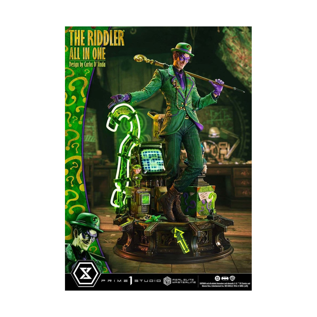 Prime 1 Studio - The Riddler All In One (Design di Carlos D'Anda) - Real Elite Masterline Serie 1/3