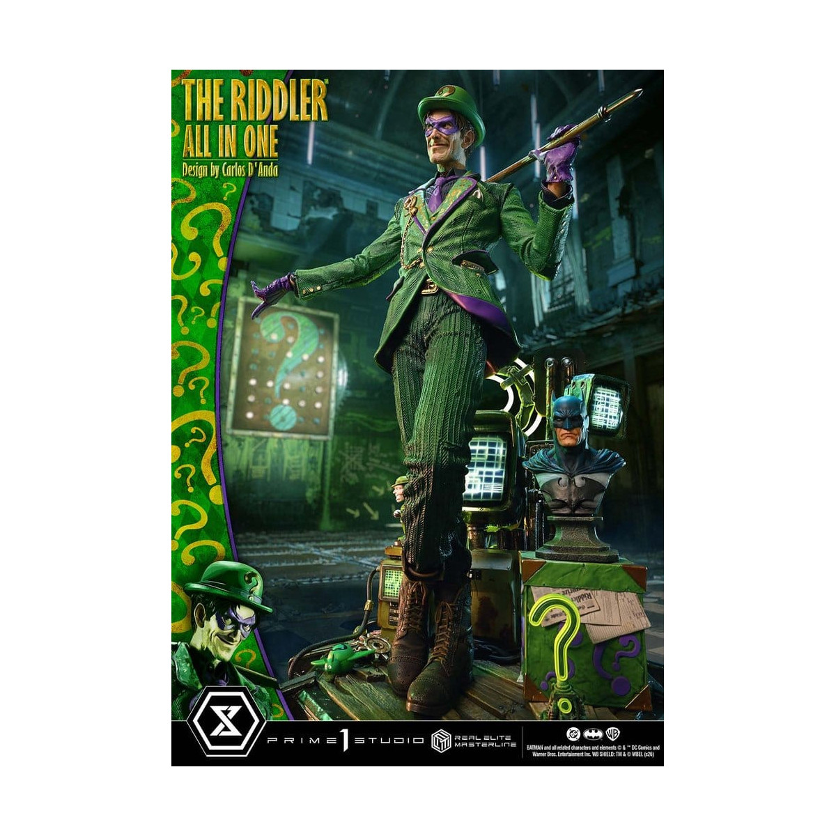 Prime 1 Studio - The Riddler All In One (Design di Carlos D'Anda) - Real Elite Masterline Serie 1/3
