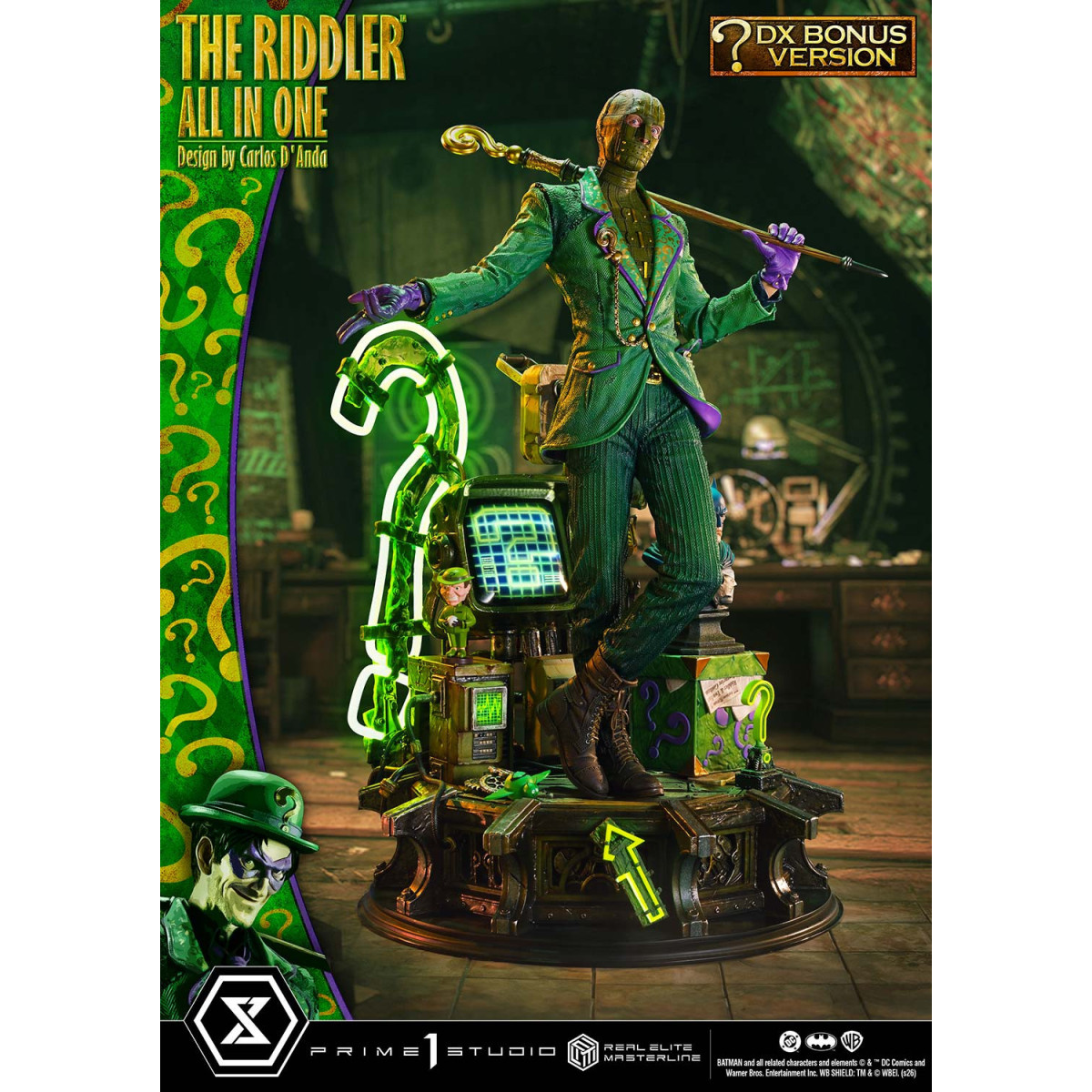 Prime 1 Studio - The Riddler All In One (Design di Carlos D'Anda) Versione Bonus DX - Real Elite Masterline Serie 1/3