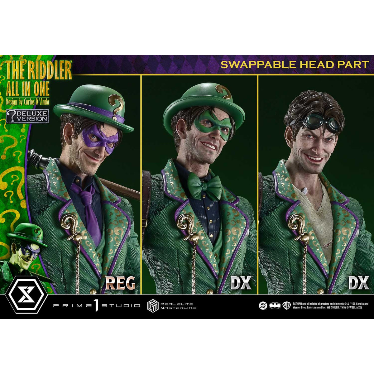Prime 1 Studio - The Riddler All In One (Design di Carlos D'Anda) Versione Bonus DX - Real Elite Masterline Serie 1/3