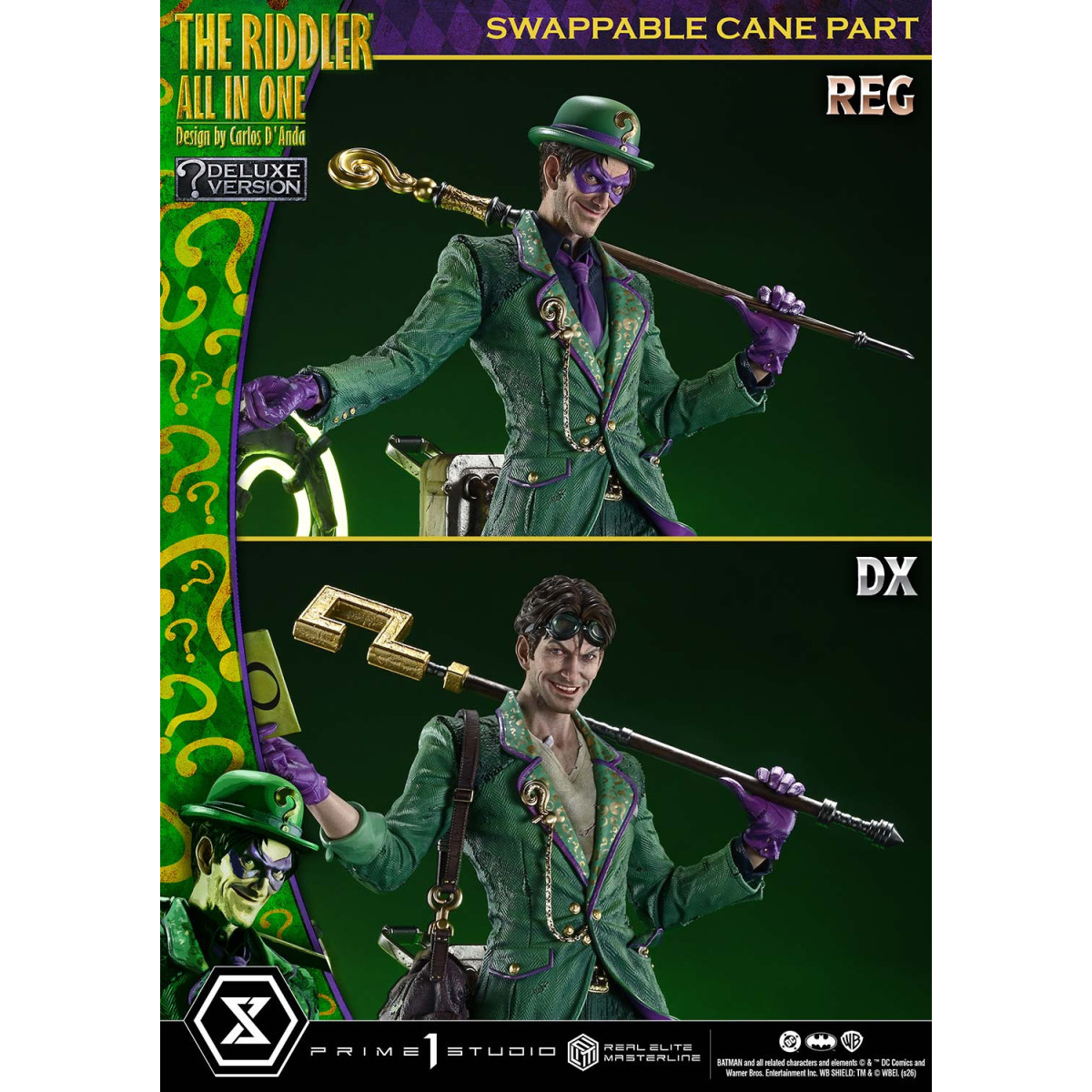 Prime 1 Studio - The Riddler All In One (Design di Carlos D'Anda) Versione Bonus DX - Real Elite Masterline Serie 1/3