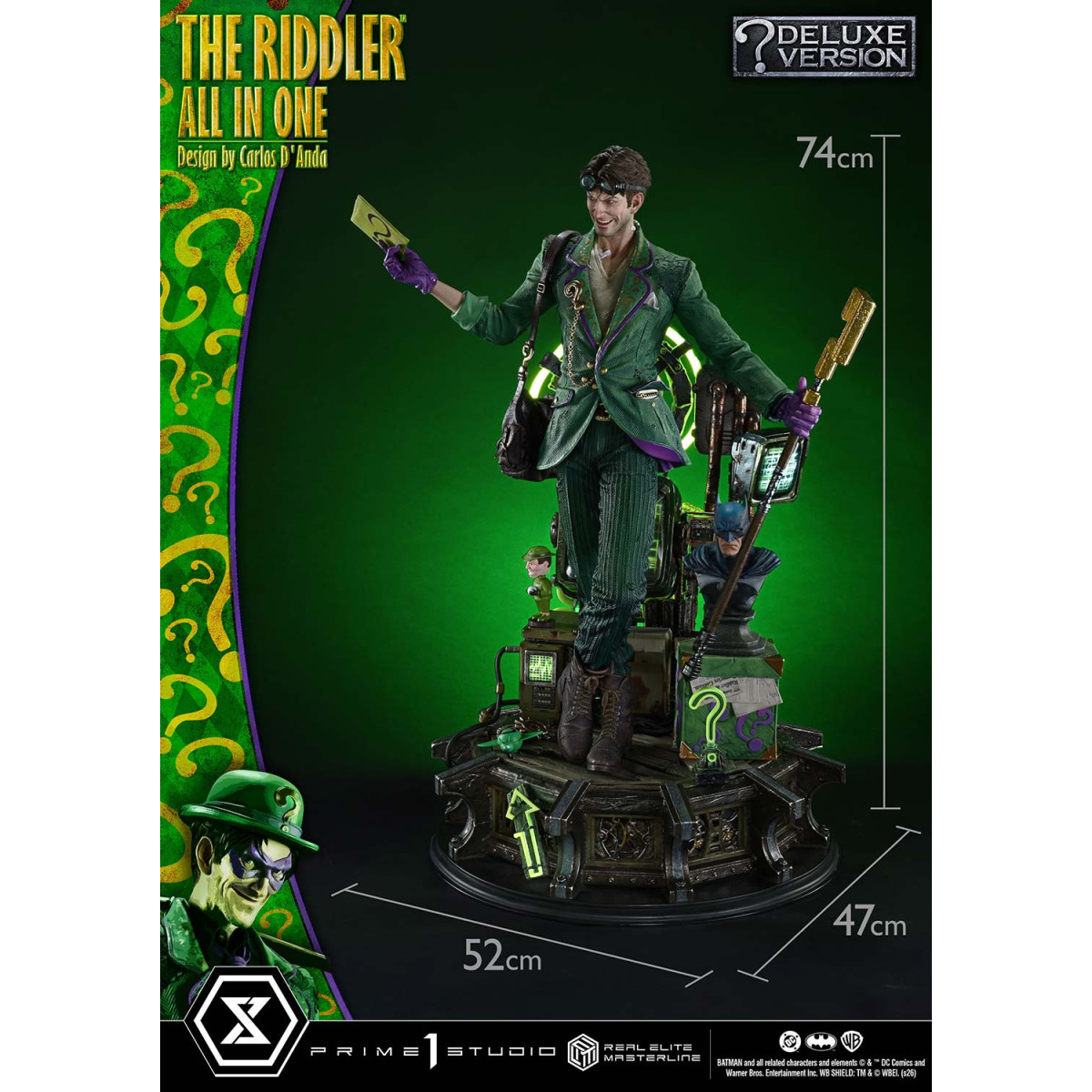 Prime 1 Studio - The Riddler All In One (Design di Carlos D'Anda) Versione Bonus DX - Real Elite Masterline Serie 1/3