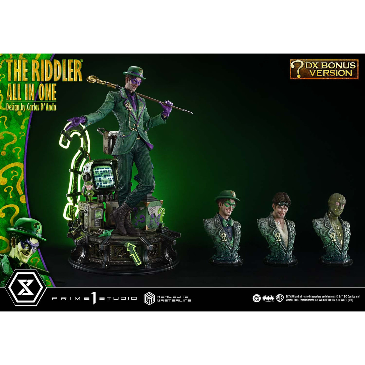 Prime 1 Studio - The Riddler All In One (Design di Carlos D'Anda) Versione Bonus DX - Real Elite Masterline Serie 1/3