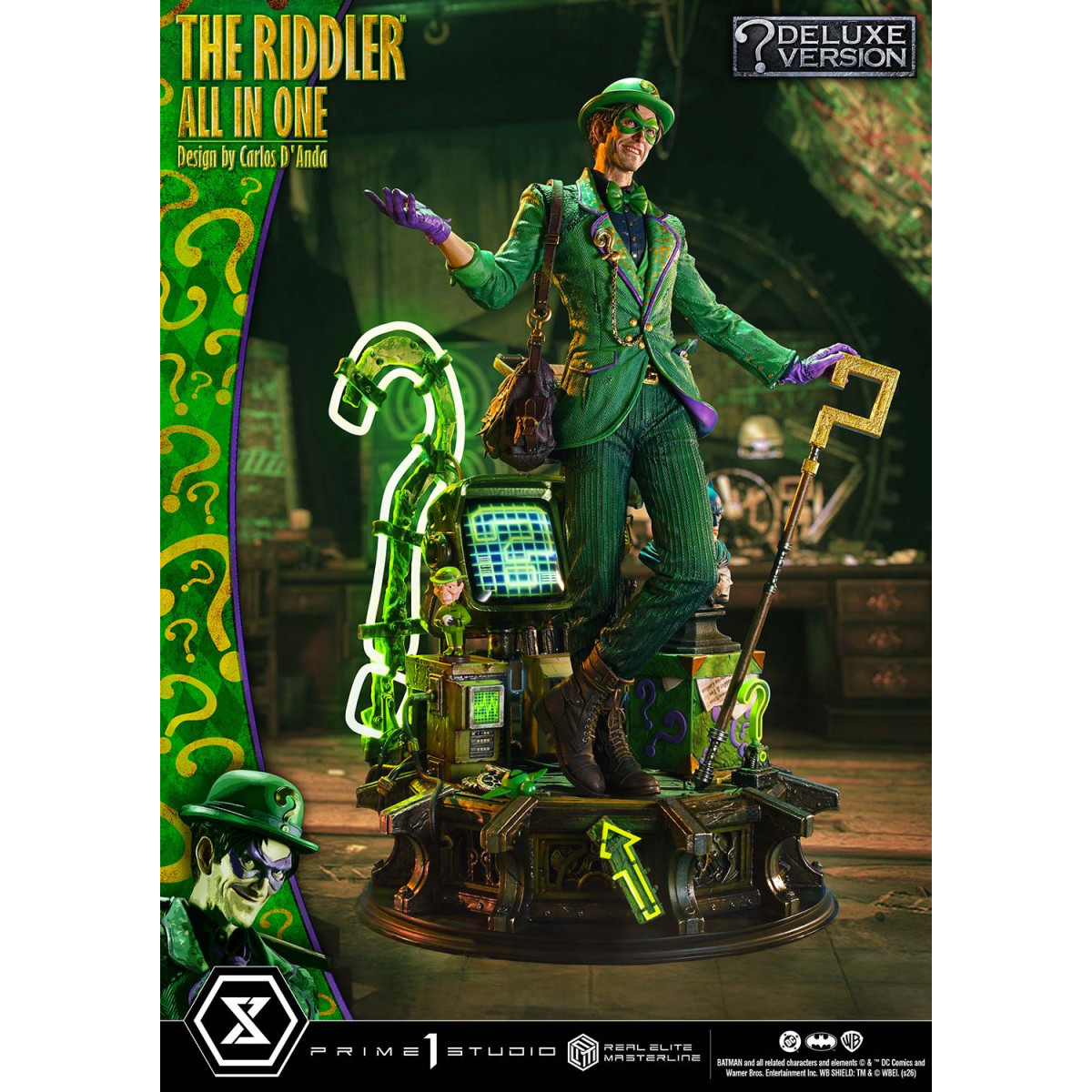 Prime 1 Studio - The Riddler All In One (Design di Carlos D'Anda) Versione Bonus DX - Real Elite Masterline Serie 1/3