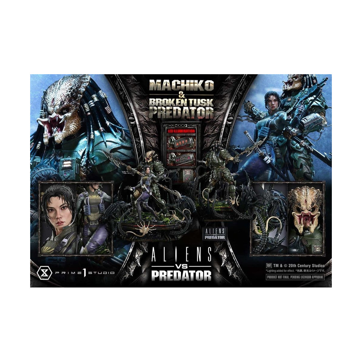 Prime 1 Studio - Aliens vs. Predator (Fumetto) - Machiko & Broken Tusk Ultimate Premium Masterline Serie 1/4