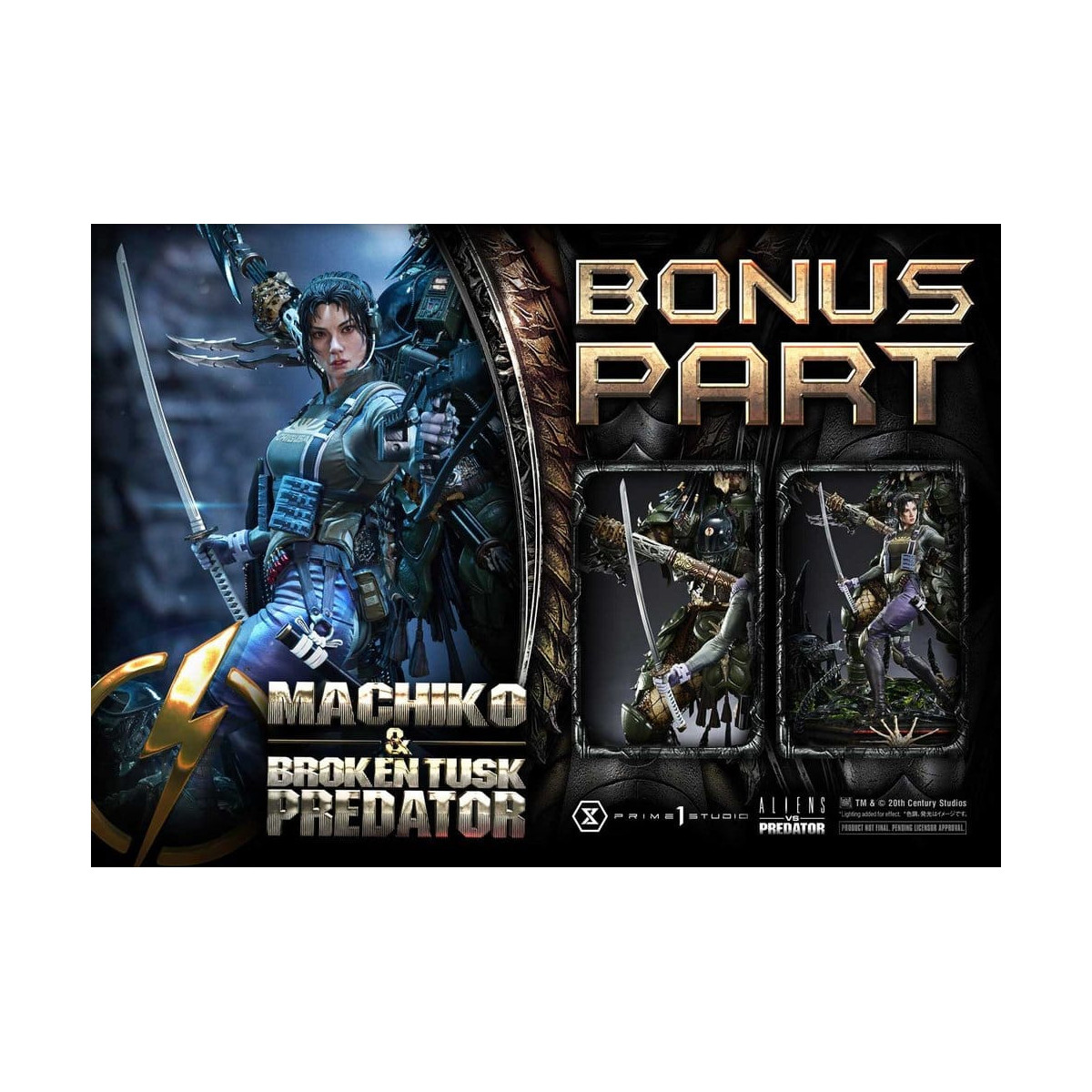 Prime 1 Studio - Aliens vs. Predator (Fumetto) - Machiko & Broken Tusk DX Bonus Version Ultimate Premium Masterline Series 1/4