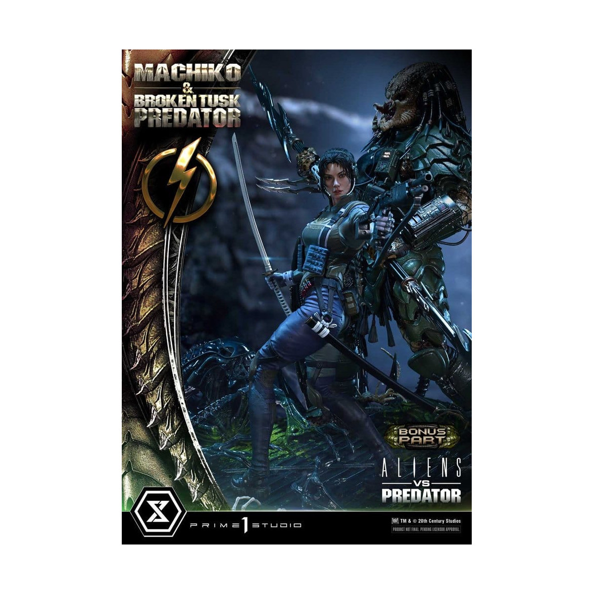 Prime 1 Studio - Aliens vs. Predator (Fumetto) - Machiko & Broken Tusk DX Bonus Version Ultimate Premium Masterline Series 1/4