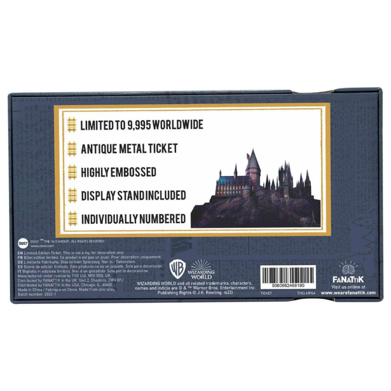 FaNaTtiK - Harry Potter: replica del biglietto del treno per Hogwarts, edizione limitata