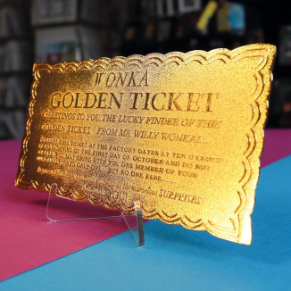 FaNaTtiK - Willy Wonka e la fabbrica di cioccolato, replica in edizione da collezione "Golden Ticket"