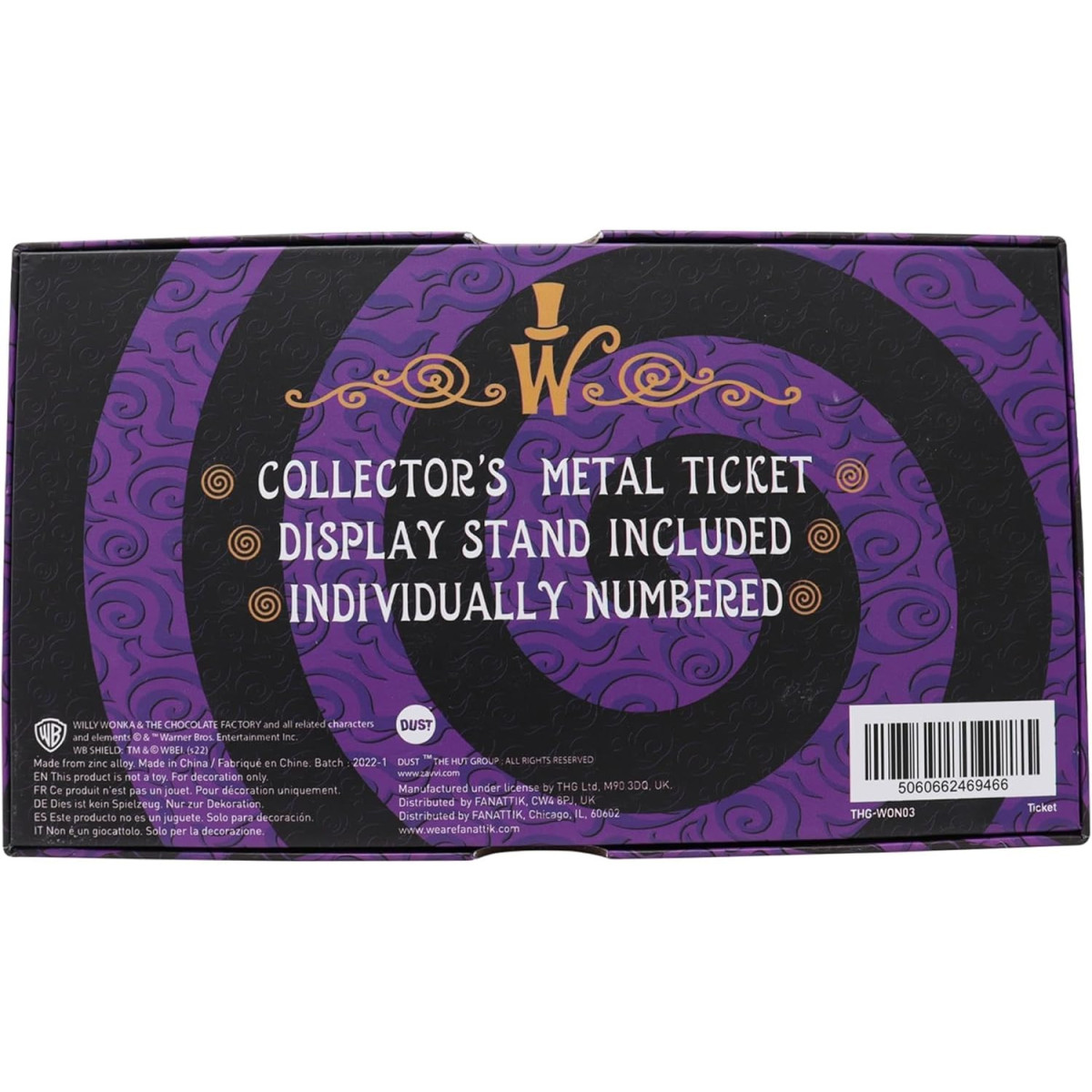 FaNaTtiK - Willy Wonka e la fabbrica di cioccolato, replica in edizione da collezione "Golden Ticket"