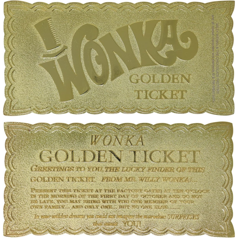 FaNaTtiK - Willy Wonka e la fabbrica di cioccolato, replica in edizione da collezione "Golden Ticket"