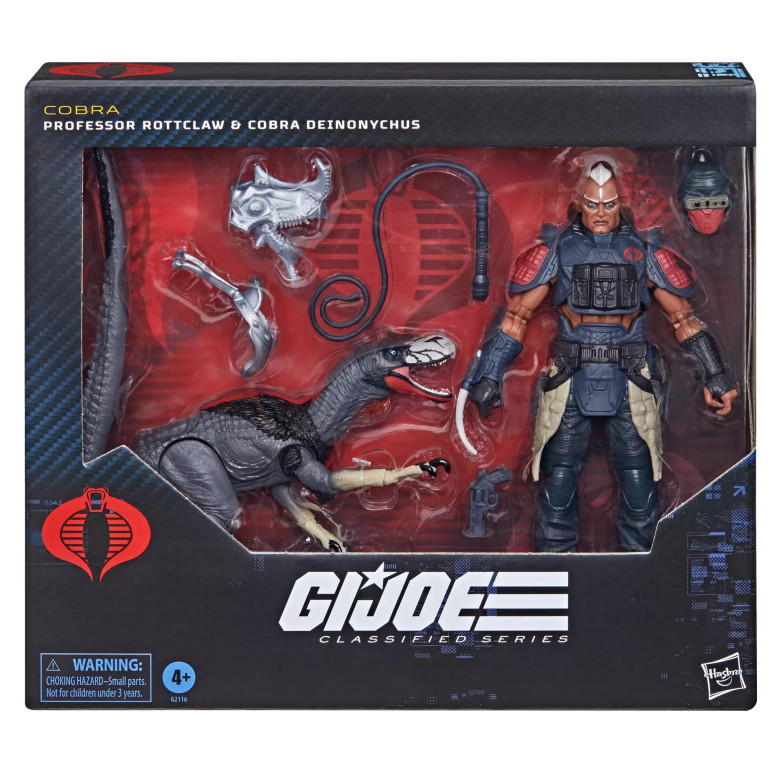 Hasbro G.I.JOE Serie Classified - Il professor Rottclaw e il e Deinonychus Cobra
